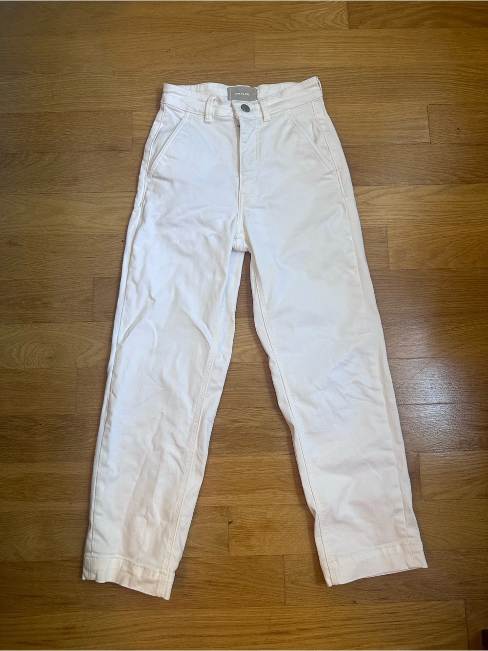 Everlane White Straight Crop Jeans - Size 0 - Excellent Condition! - Picture 3 of 9